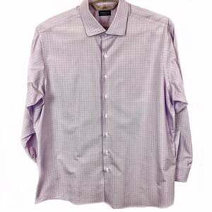 Proper Cloth Men's Lavender Long Sleeve Collared Button Front Dress Shirt 18